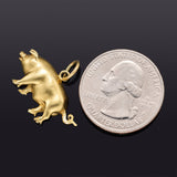 Vintage 14K Yellow Gold Pig Charm Pendant 2.4 Grams