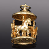 Vintage 14K Yellow Gold Movable Carousel Charm Pendant 8.3 Grams
