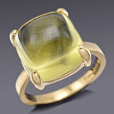 Tiffany & Co. Paloma Picasso 18K Gold Lemon Quartz Sugar Stacks Ring Size 5.5