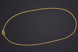 Vintage 24K Yellow Gold Rolo Link Chain Necklace 1.5 mm 4.0 Grams 15 Inches