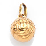 Vintage 14K Yellow Gold Volleyball Sports Charm Pendant