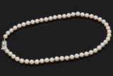 Vintage Mikimoto Sterling Silver Sea Pearl Beaded Strand Necklace + Box 26.2 Gr