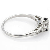 Estate 18K White Gold Diamond Band Ring