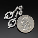 Leslie Greene 18K White Gold 0.87 TCW Diamond Dangle Earrings