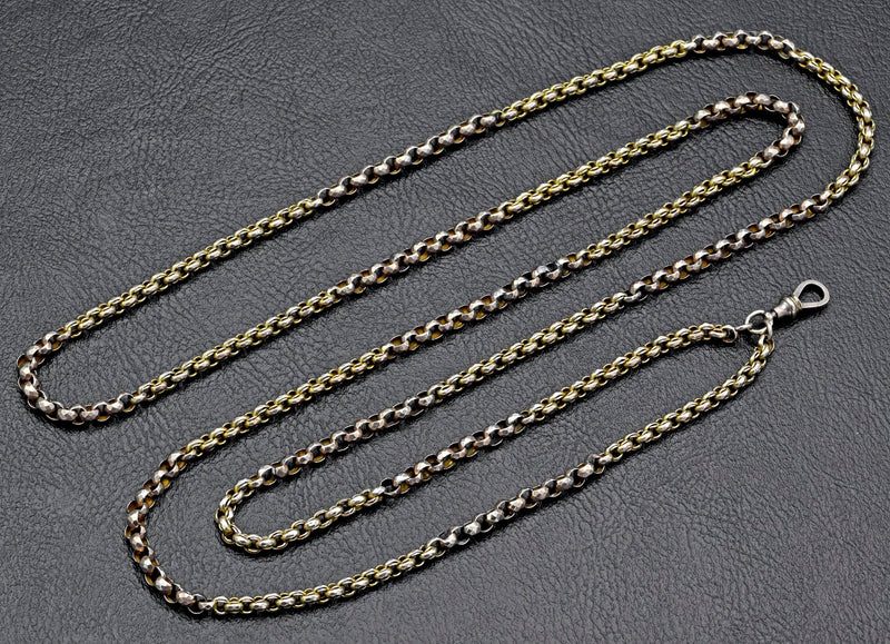 Antique 10K Yellow Gold Pocket Watch Chain