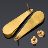 Antique 22K Yellow Gold Amethyst Drop Earrings