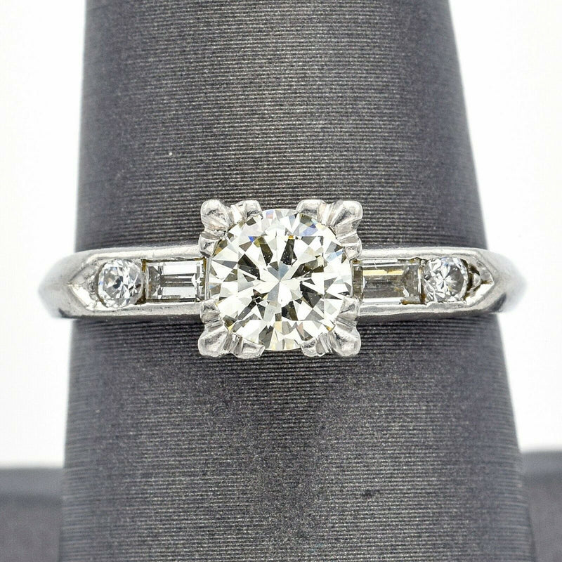 Vintage Platinum Diamond Band Ring
