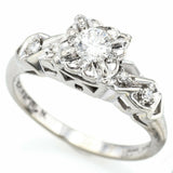 Vintage 14K White Gold 0.25 Ct Diamond Band Ring E/F VS-1