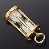 Vintage 14K Yellow Gold Hourglass Charm Pendant 2.2 Grams