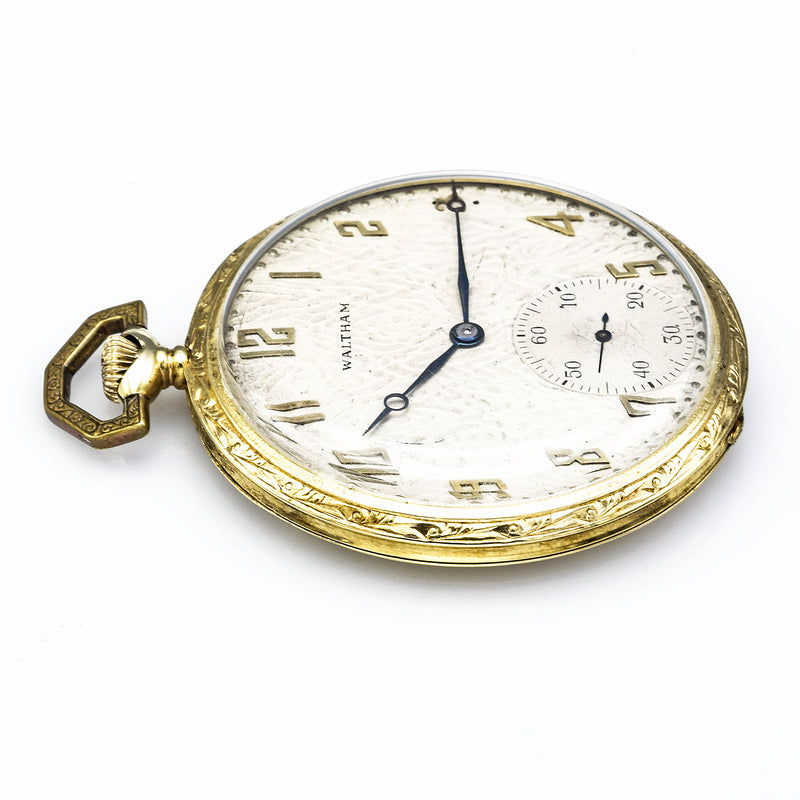 Antique 1915 Waltham 14K Gold Colonial A 19 Jewels Size 14 Pocket Watch 45 mm