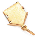 Vintage 18K Yellow & White Gold Openable House Heart Charm Pendant