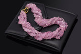 Tiffany & Co Paloma Picasso 18K Gold Rose Quartz Beaded Multi-Strand Necklace