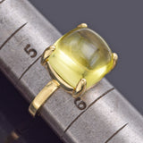 Tiffany & Co. Paloma Picasso 18K Gold Lemon Quartz Sugar Stacks Ring Size 5.5