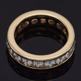 Vintage 14K Yellow Gold 3.91 TCW Diamond Eternity Band Ring