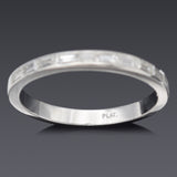 Antique Platinum 0.61 TCW Diamond Baguette Semi-Eternity Band Ring