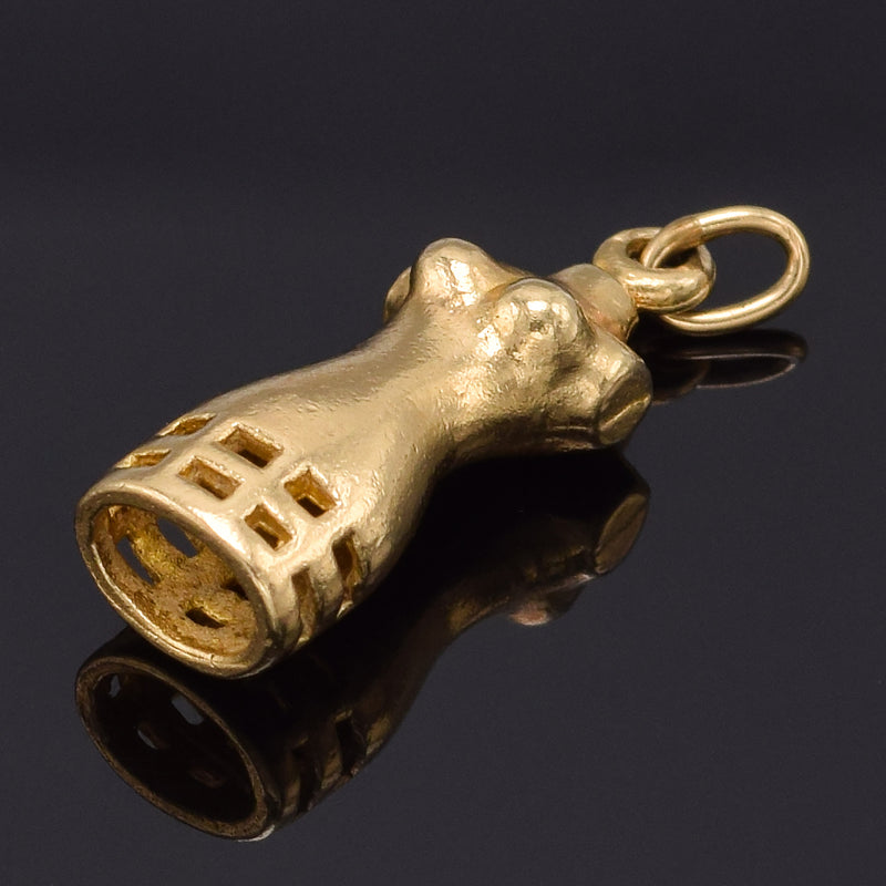 Vintage 14K Yellow Gold Dress Form Mannequin Charm Pendant