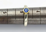 Estate 14K White And Yellow Gold Sapphire Ring