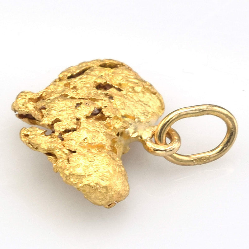 Vintage 24K Natural Yellow Gold Nugget Charm Pendant