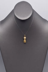 Vintage 14K Yellow Gold Dress Form Mannequin Charm Pendant