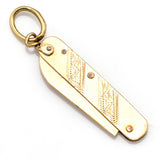 Vintage 14K Gold Folding Pocket Knife Charm Pendant