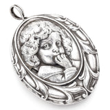 Vintage Henryk Winograd HW 999 Fine Silver Repoussé Toddler Boy Pendant