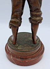 Superb Antique “Whistling Boy” Bronze by V Szczeblewski - Polish 1889