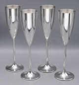 Set of 4 Vintage Neiman Marcus Sterling Silver Champagne Flutes