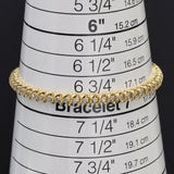 Vintage 14K Yellow Gold 1.10 TCW Diamond Swirl Link Tennis Bracelet