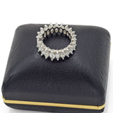 Vintage Platinum 3.72 TCW Diamond Marquise Eternity Band Ring + Box Size 5.25