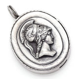 Vintage Henryk Winograd HW 999 Fine Silver Repoussé Roman Soldier Pendant 31.5mm