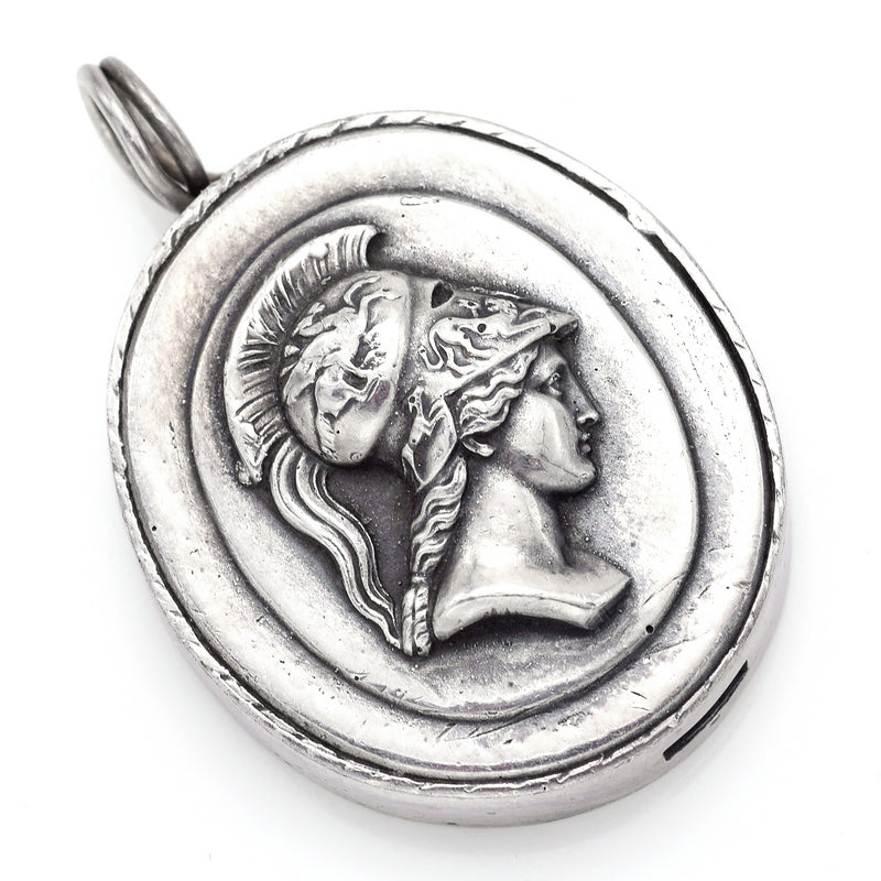 Vintage Henryk Winograd HW 999 Fine Silver Repoussé Roman Soldier Pendant 31.5mm