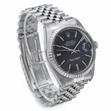 Vintage Rolex Datejust Black Dial Automatic Men's Watch Ref. 16030