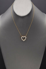 $4,400 Appraised Tiffany & Co. 18K Gold 1.70 TCW Diamond Heart Pendant Necklace
