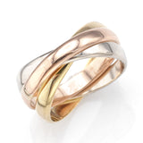 Cartier 18K Tricolor Gold Trinity 2.5 mm Band Ring + Pouch