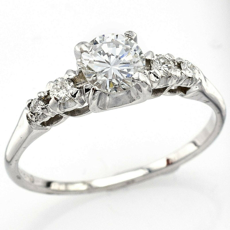Estate 18K White Gold Diamond Band Ring