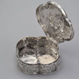 Antique 800 Silver Cherub Etched Case Box