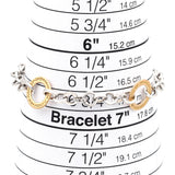 Pianegonda Italy Sterling Silver & 18K Gold Lovesick Anchor Link Bracelet