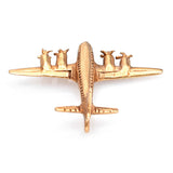 Vintage 14K Yellow Gold Airplane Charm Pendant