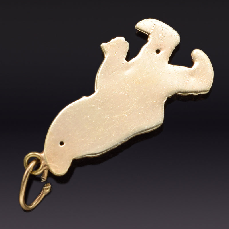 Vintage 14K Yellow Gold Gnome Charm Pendant 1.4 Grams