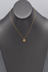 Chaumet 18K Yellow Gold Diamond Pendant Necklace E VS-1 + Box