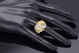 Vintage Designer Signed 14K Yellow Gold 0.66 TCW Diamond Band Ring Size 7.5