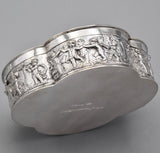 Antique 800 Silver Cherub Etched Case Box