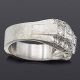 Vintage 14K White Gold 0.83 TCW Diamond Band Ring