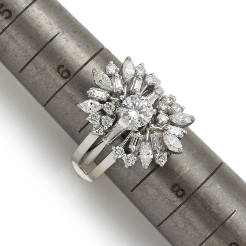 Vintage Platinum & 14K Gold 2.57 TCW Diamond Enhancer Guard Ring Set