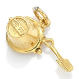 Vintage 14K Yellow Gold Cape Cod Beach Bucket Shovel Charm Pendant