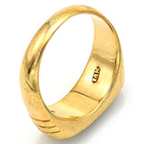 Vintage 14K Yellow Gold Green Jade Saddle Band Ring 3.3 Grams Size 5.25