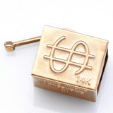 Vintage 14K Yellow Gold Mad Money Cube Charm Pendant