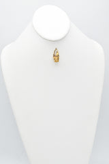 Vintage 14K Yellow Gold Ruby Champagne Wine Bucket Charm Pendant
