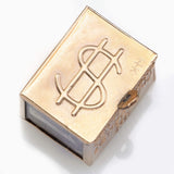 Vintage 14K Yellow Gold Mad Money Cube Charm Pendant