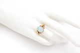 Vintage 14K Yellow Gold Opal Cabochon Cocktail Ring Size 7.75